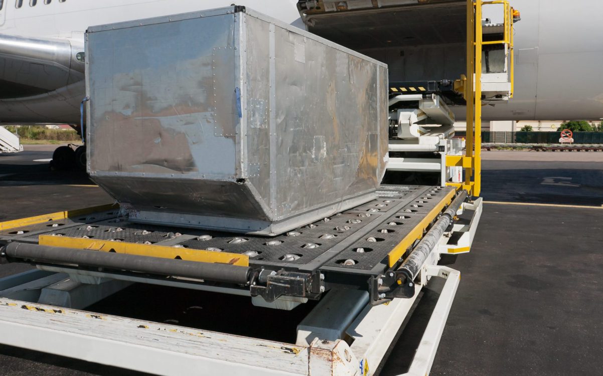 Air cargo being loaded