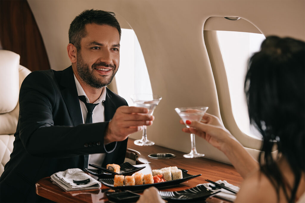 business aviation couple private jet