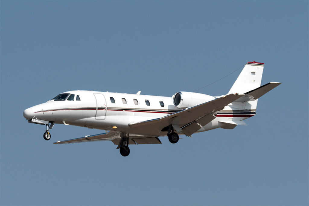 citation xls super light jet in flight