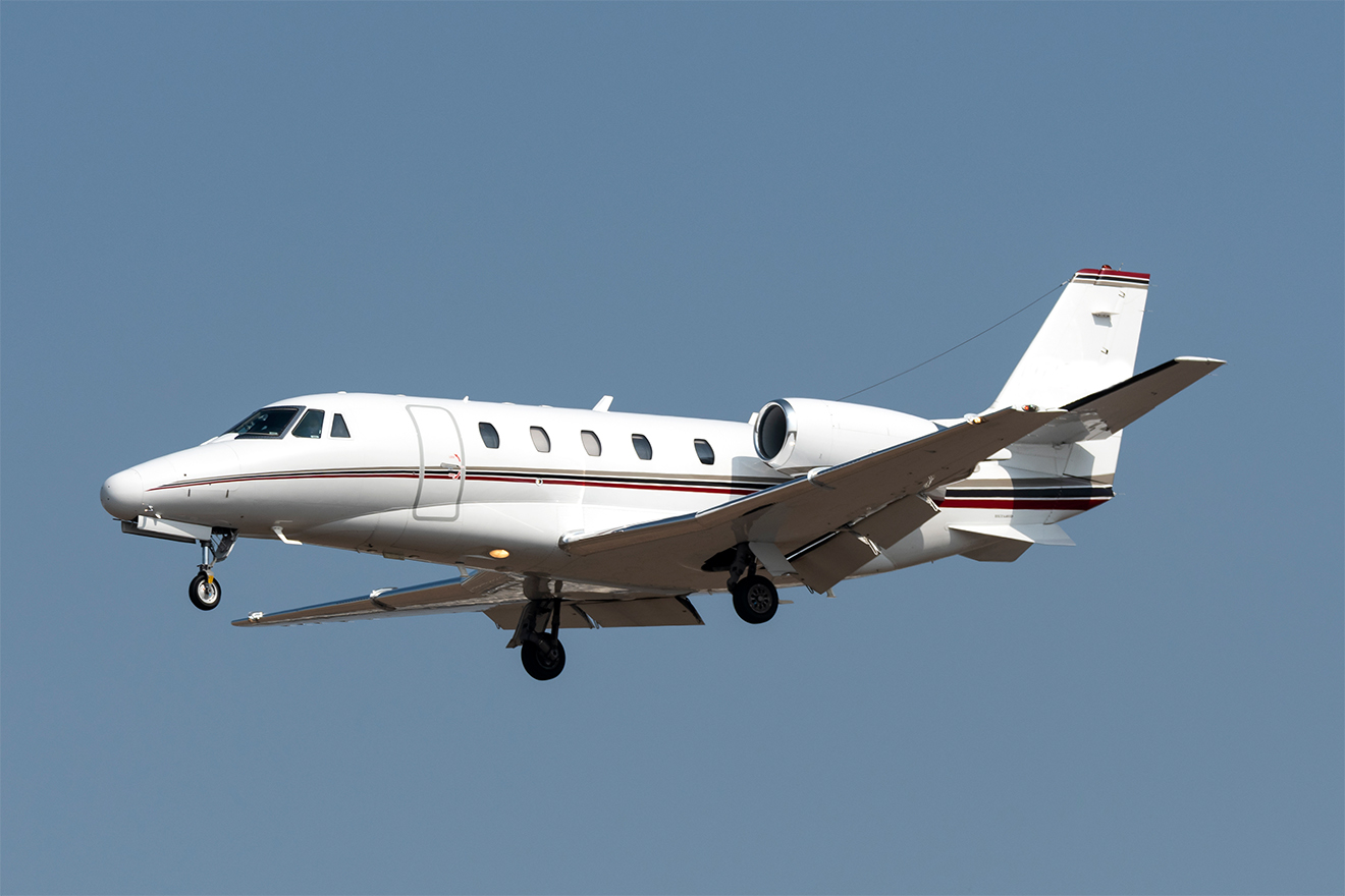 citation xls super light jet in flight
