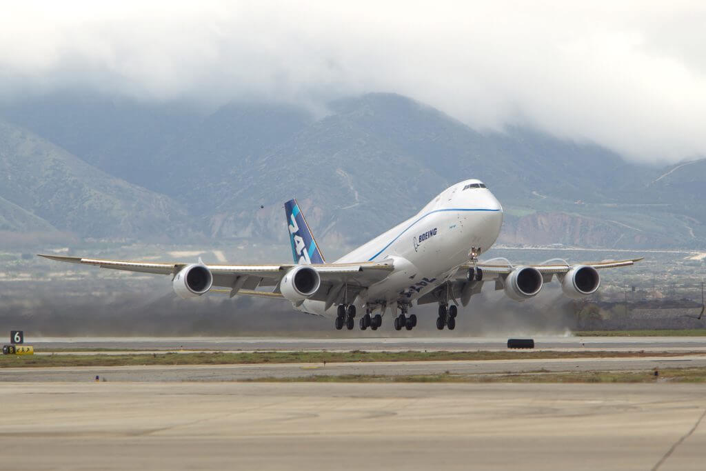 cargo air charter flight through the sky