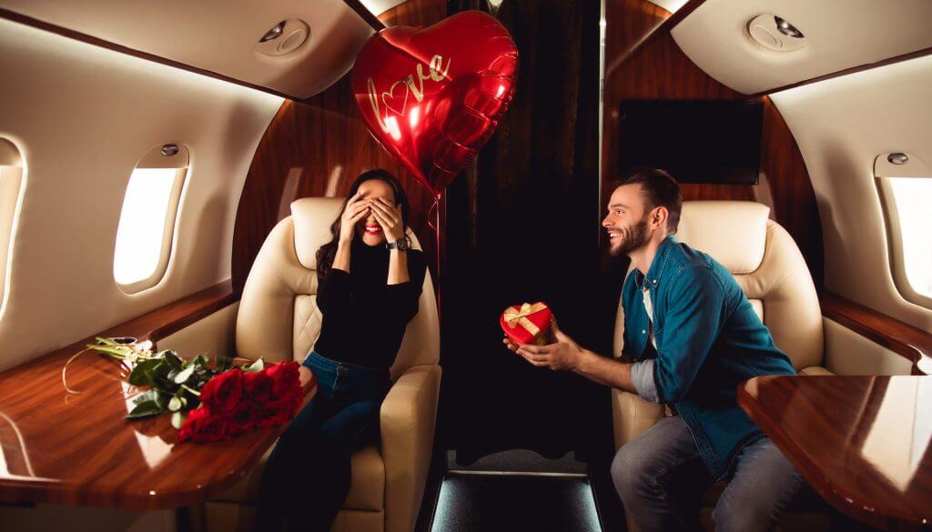 anniversary on a jet 