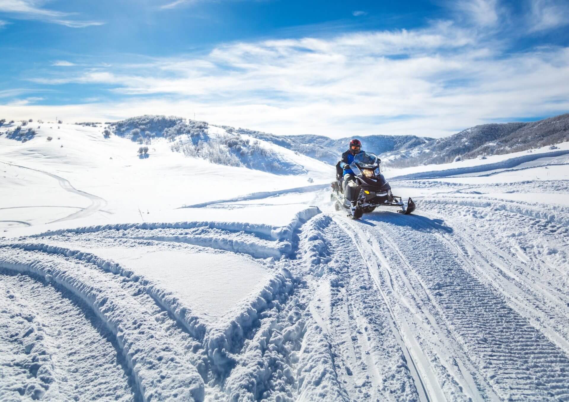 Snowmobile landscape