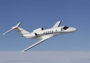 Private Jet flying