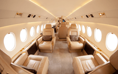 Private jet interior
